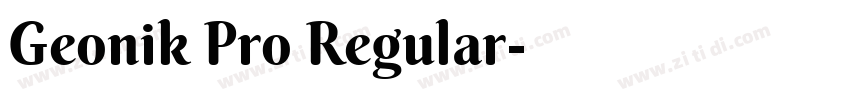 Geonik Pro Regular字体转换